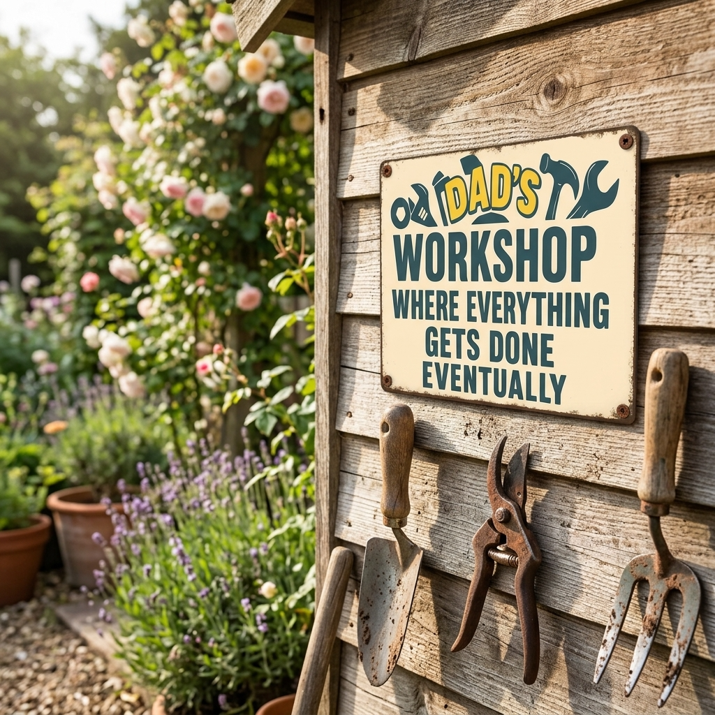 Dad's Workshop Metal Sign Plaque