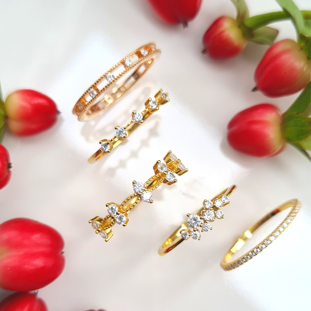 Alana Ring in Gold by Vianne Jewellery