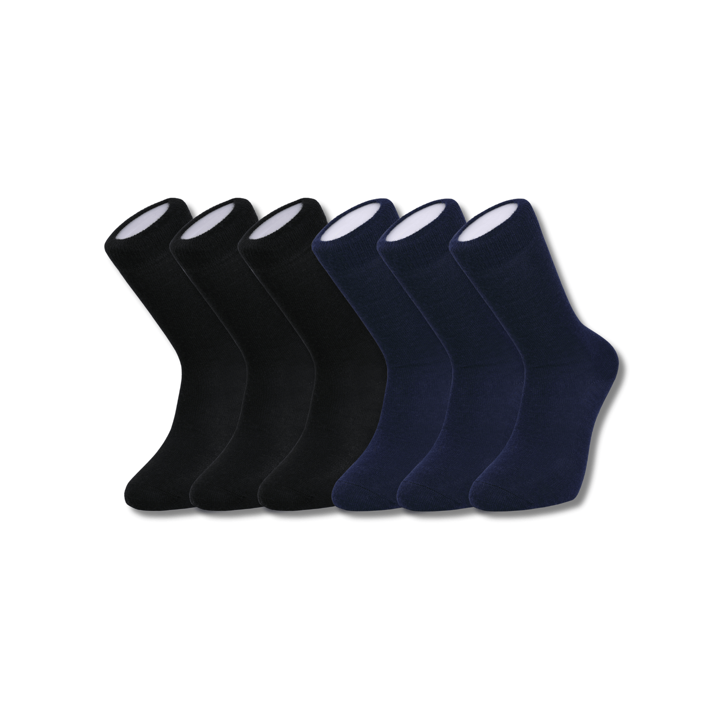 Duchy Everyday Merino Wool Socks – 6 Pair Black Bundle