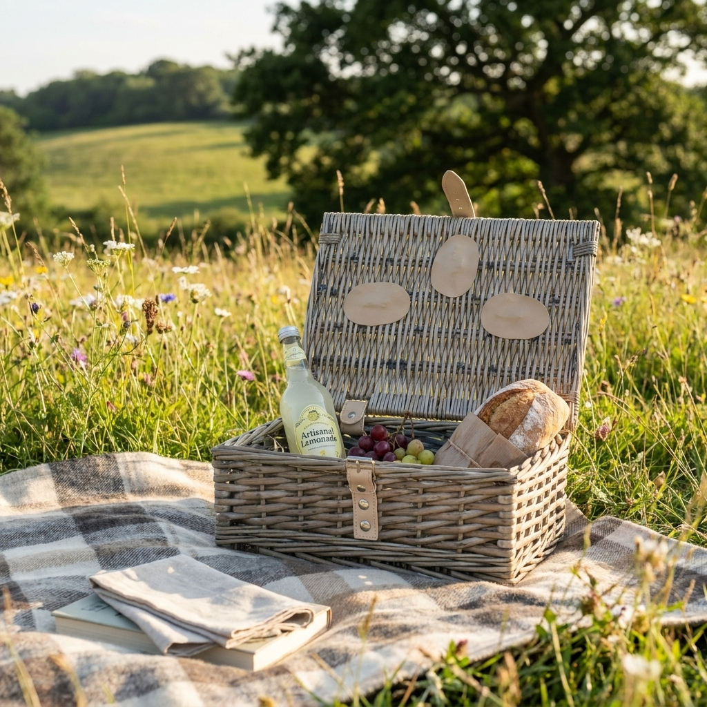 10" Antique Wash Willow Hamper Basket