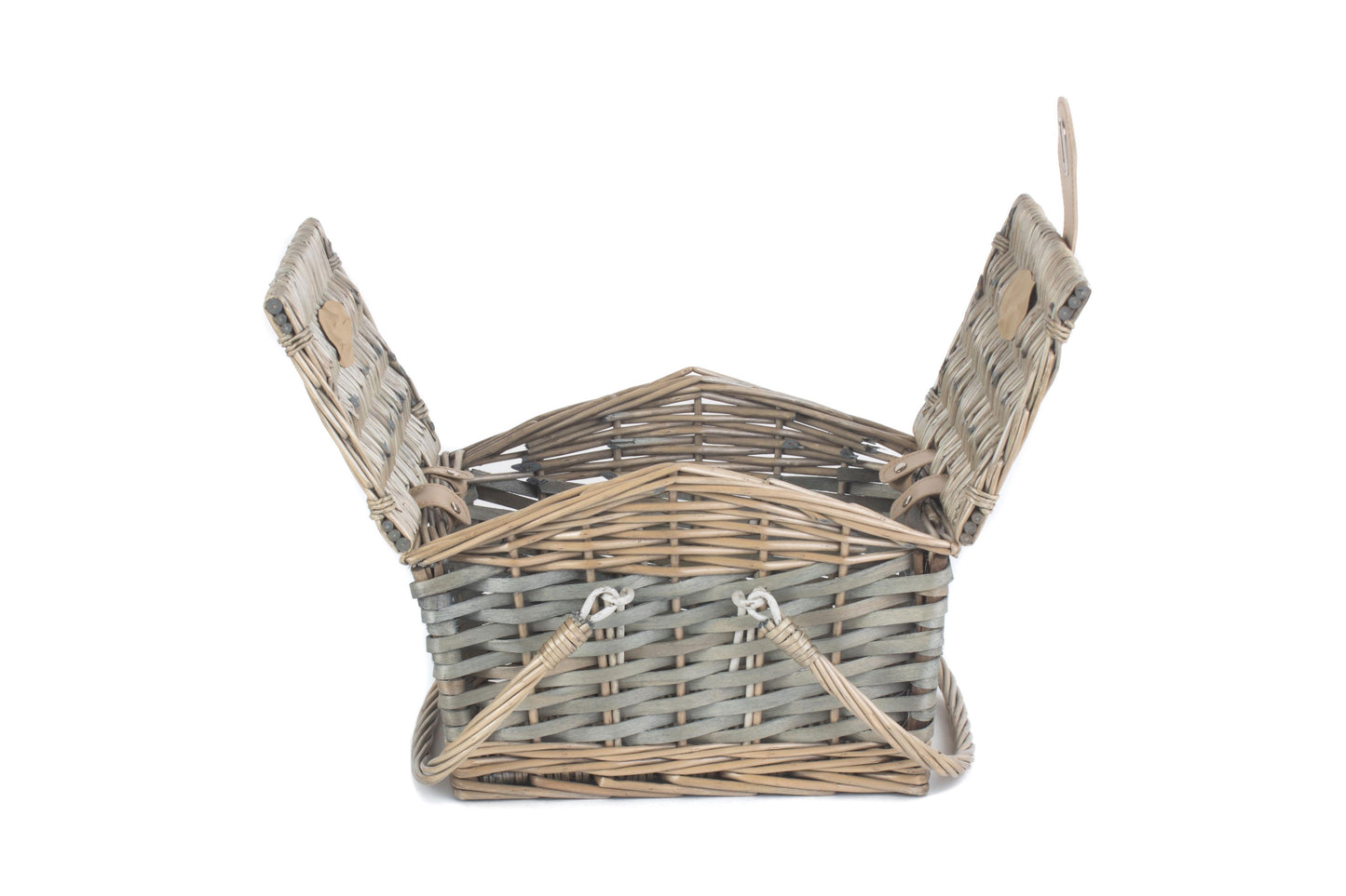 Poplar Antique Wash Swing Handle Hamper