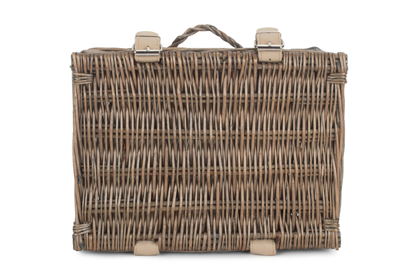 10" Antique Wash Willow Handle Hamper