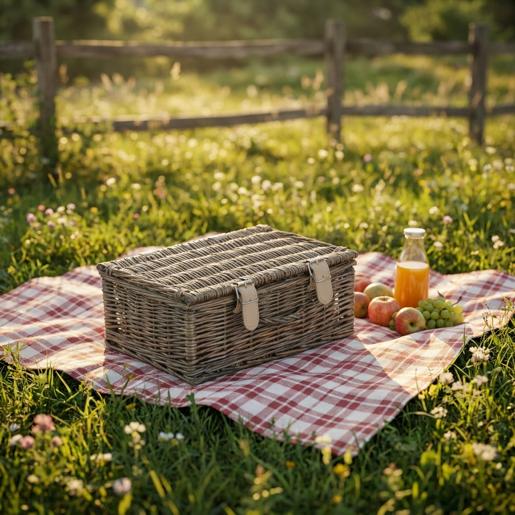 10 Inch Willow Handle Hamper Basket