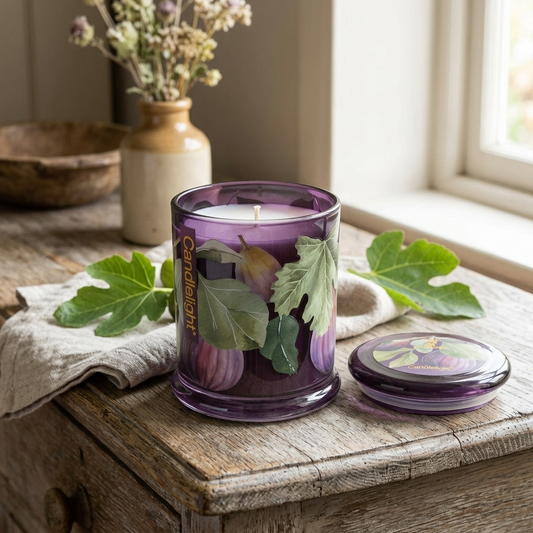 Large Lidded Glass Jar Candle - Wild Fig & Saffron 6pk