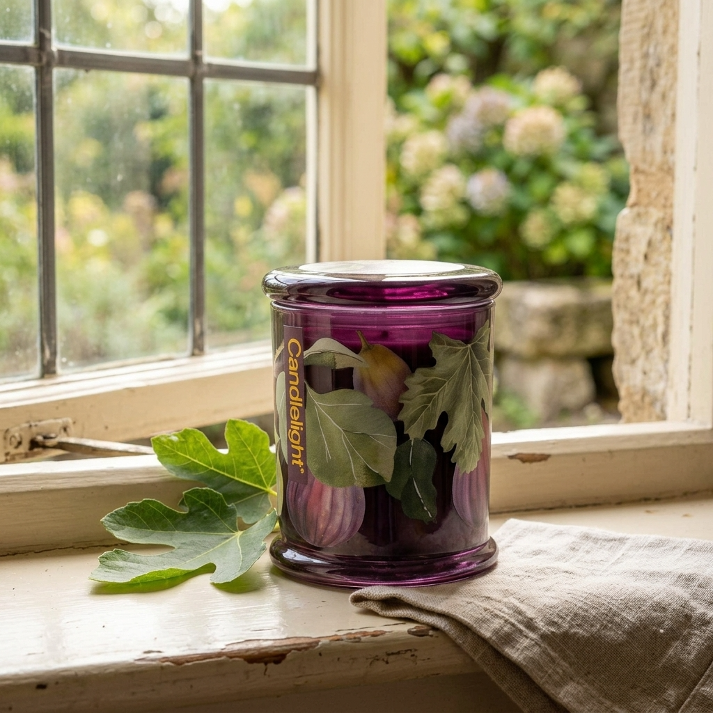 Large Lidded Glass Jar Candle - Wild Fig & Saffron 6pk