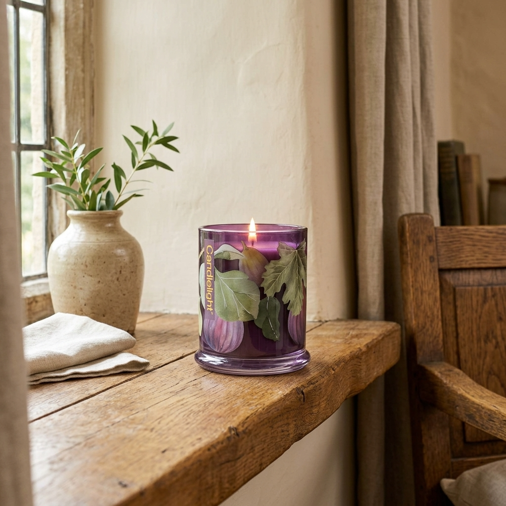 Large Lidded Glass Jar Candle - Wild Fig & Saffron 6pk