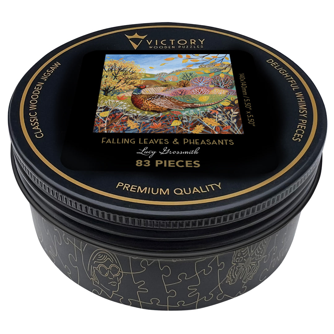 Victory Wooden Falling Leaves & Pheasants MINI QT Jigsaw Puzzle