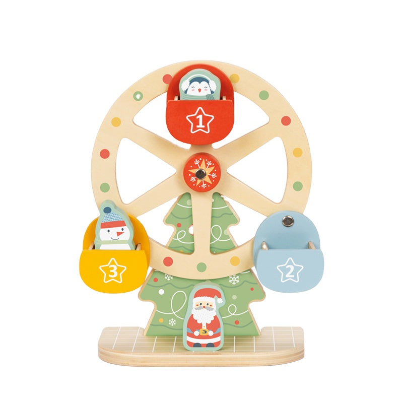 Wooden Christmas Ferris Wheel Tree & Friends