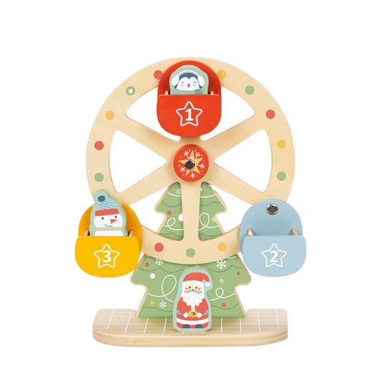 Wooden Christmas Ferris Wheel Tree & Friends