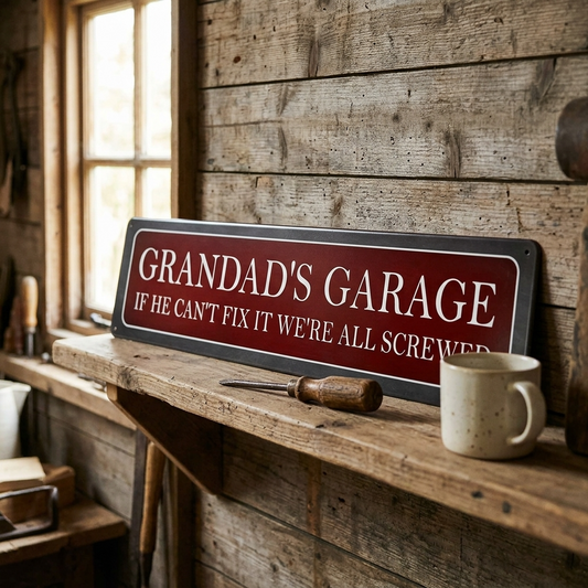Grandad's Garage Metal Sign Plaque