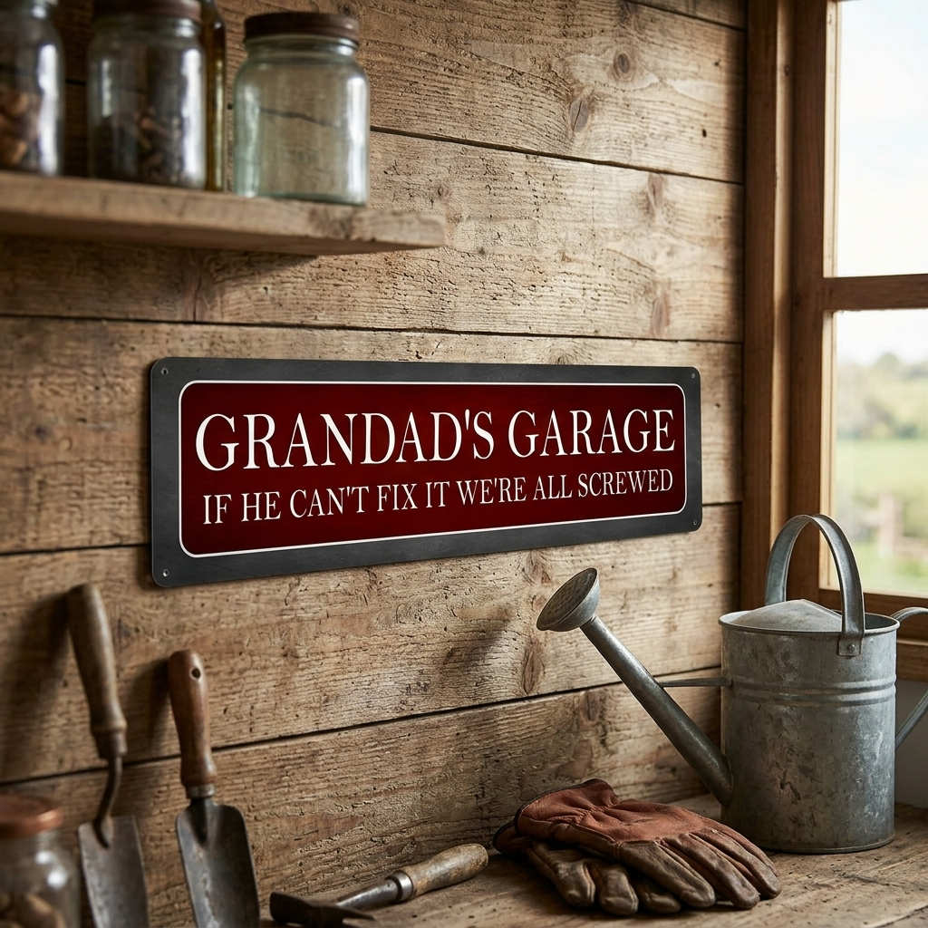 Grandad's Garage Metal Sign Plaque