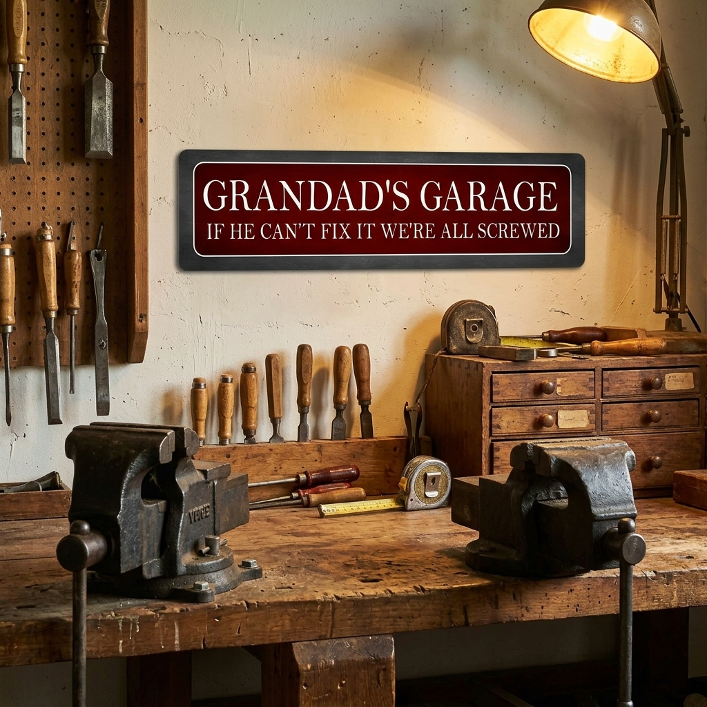 Grandad's Garage Metal Sign Plaque
