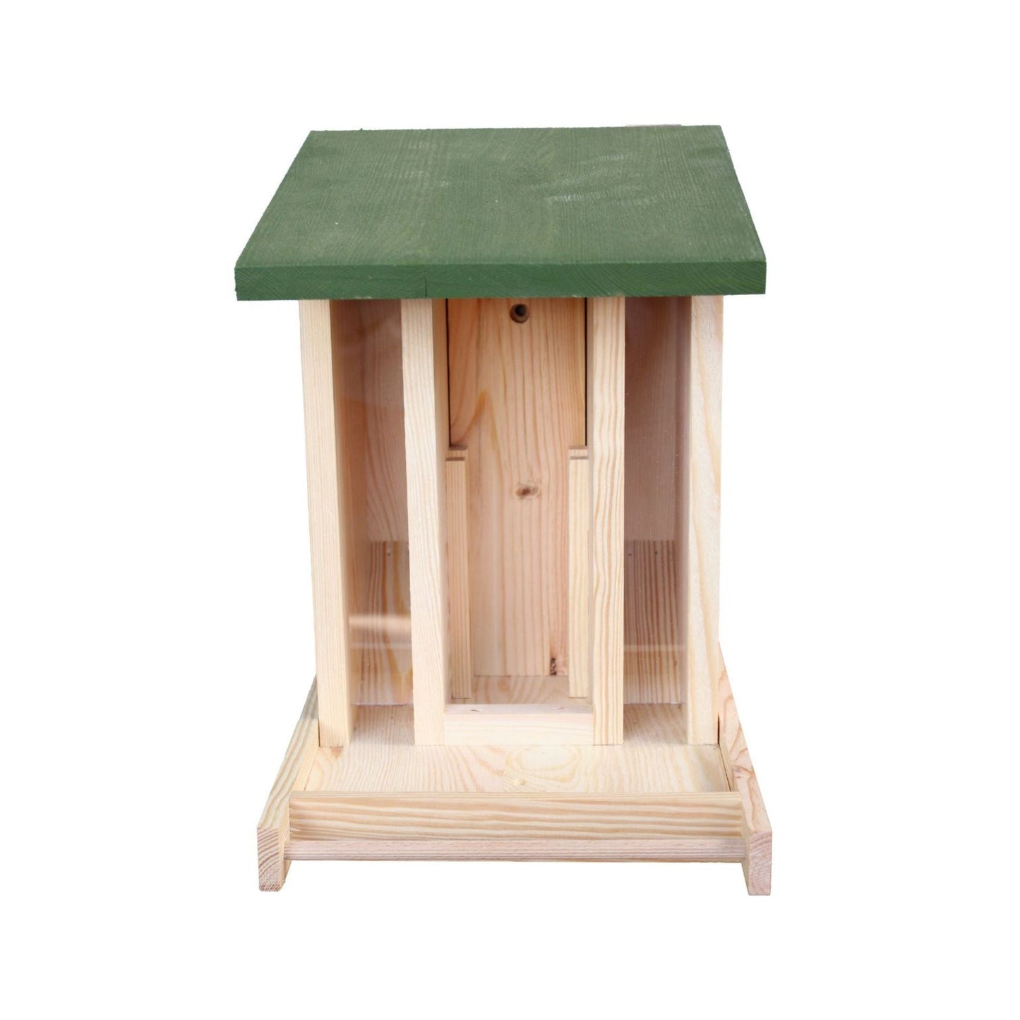 Green Feathers Solar Powered WiFi Camera Wooden Bird Feeder Kit