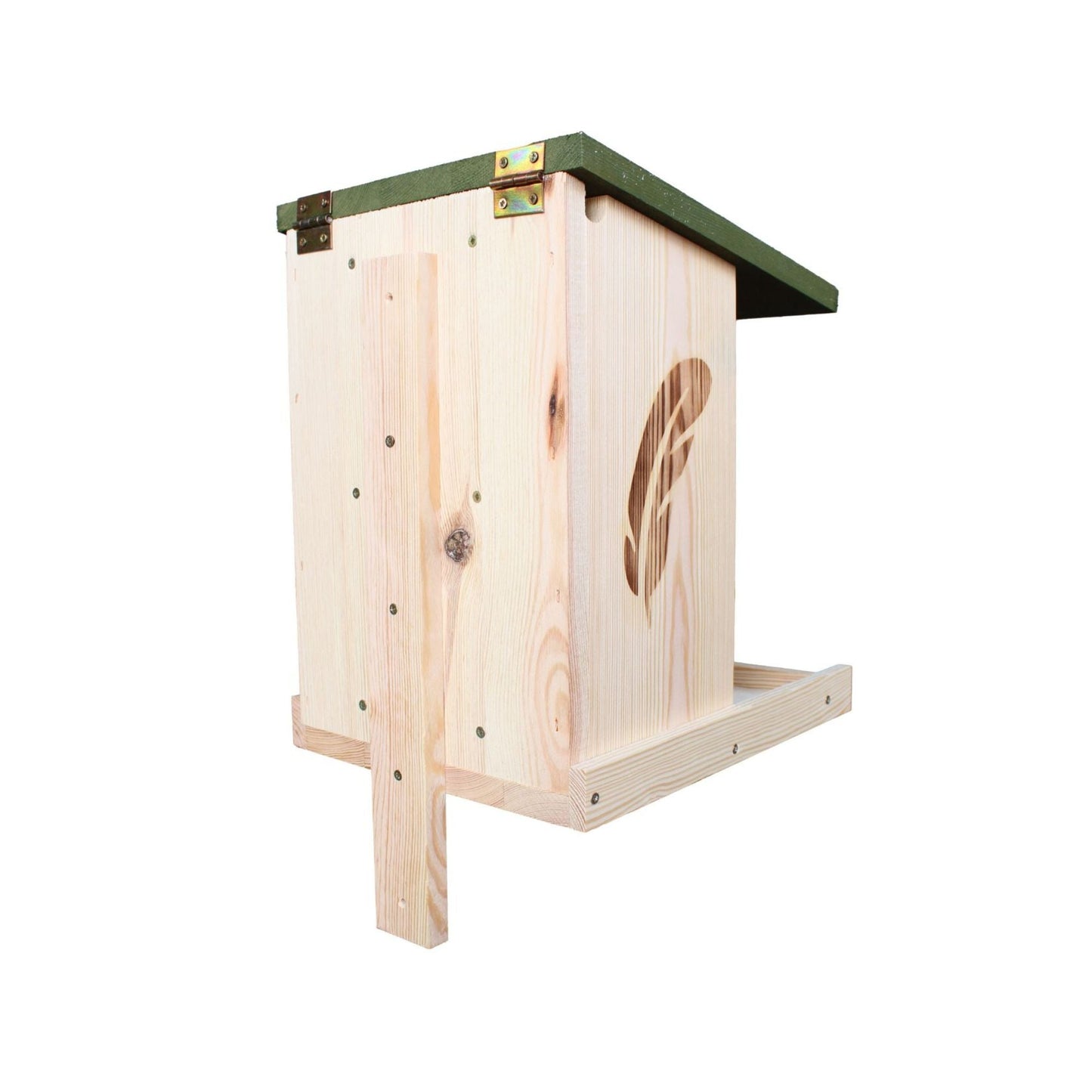 Green Feathers Solar Powered WiFi Camera Wooden Bird Feeder Kit