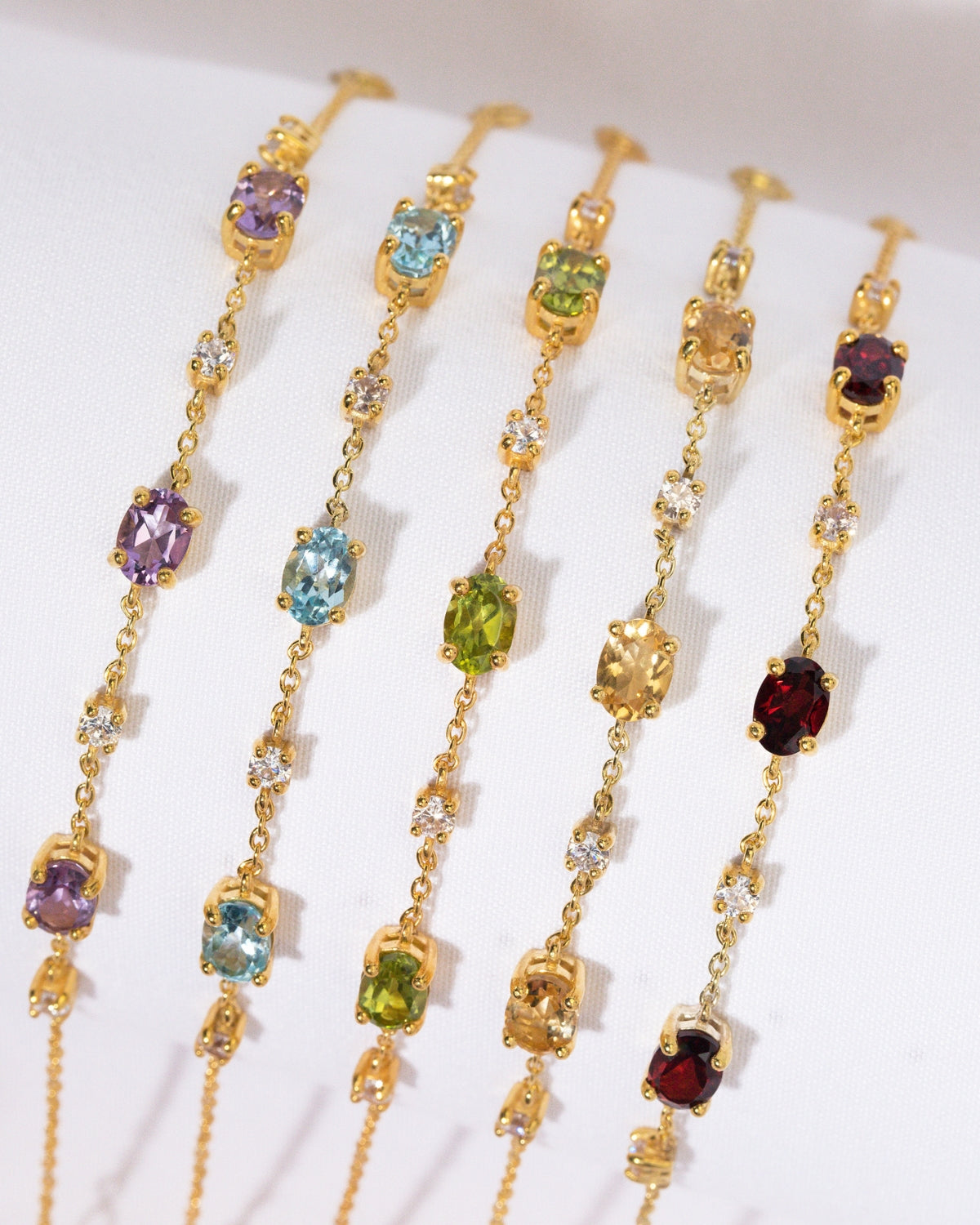 Blue Topaz Bracelet in 18k Gold Vermeil by Vianne Jewellery