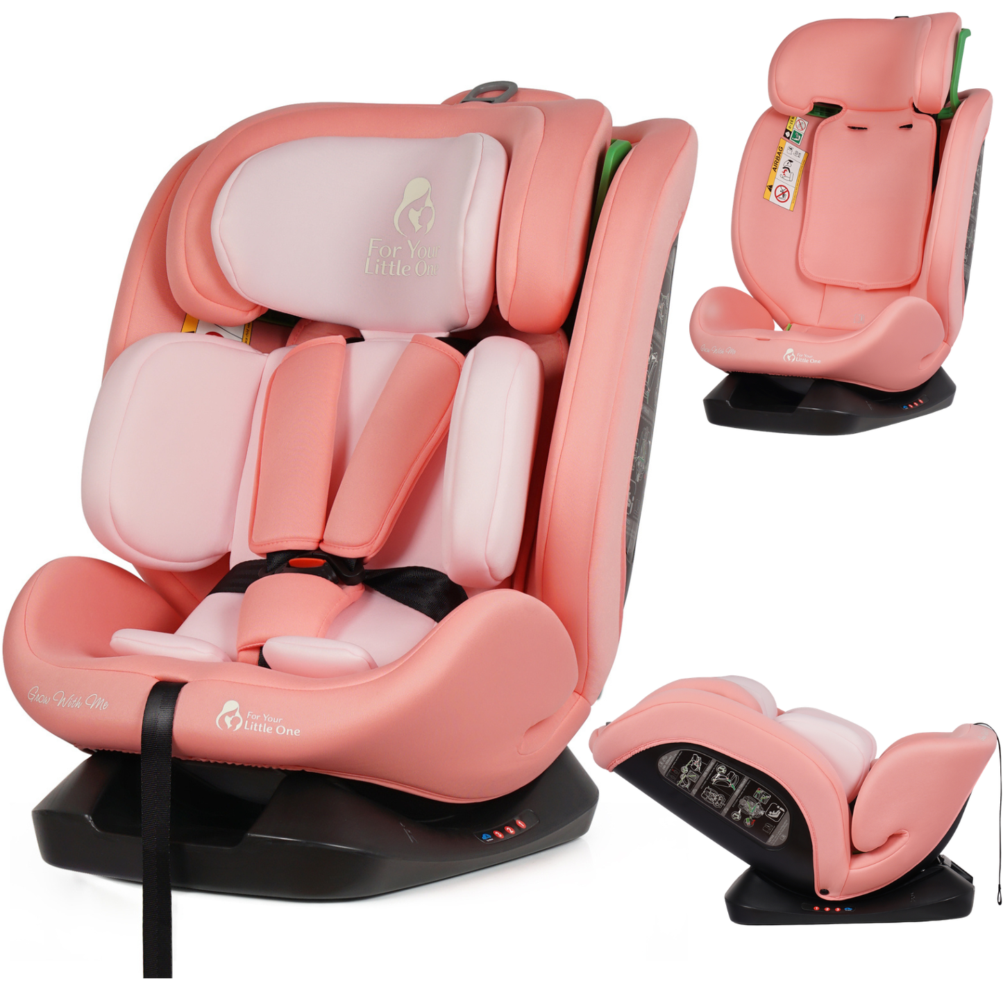 GrowWithMe 0/1/2/3 i-Size Car Seat - Blush Rose (Birth-12 Years)