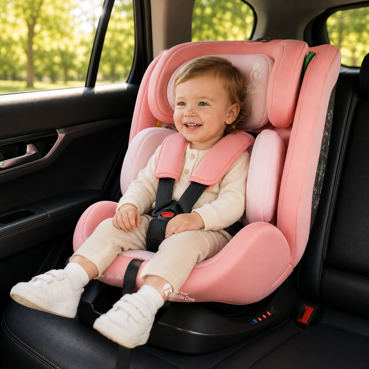 GrowWithMe 0/1/2/3 i-Size Car Seat - Blush Rose (Birth-12 Years)