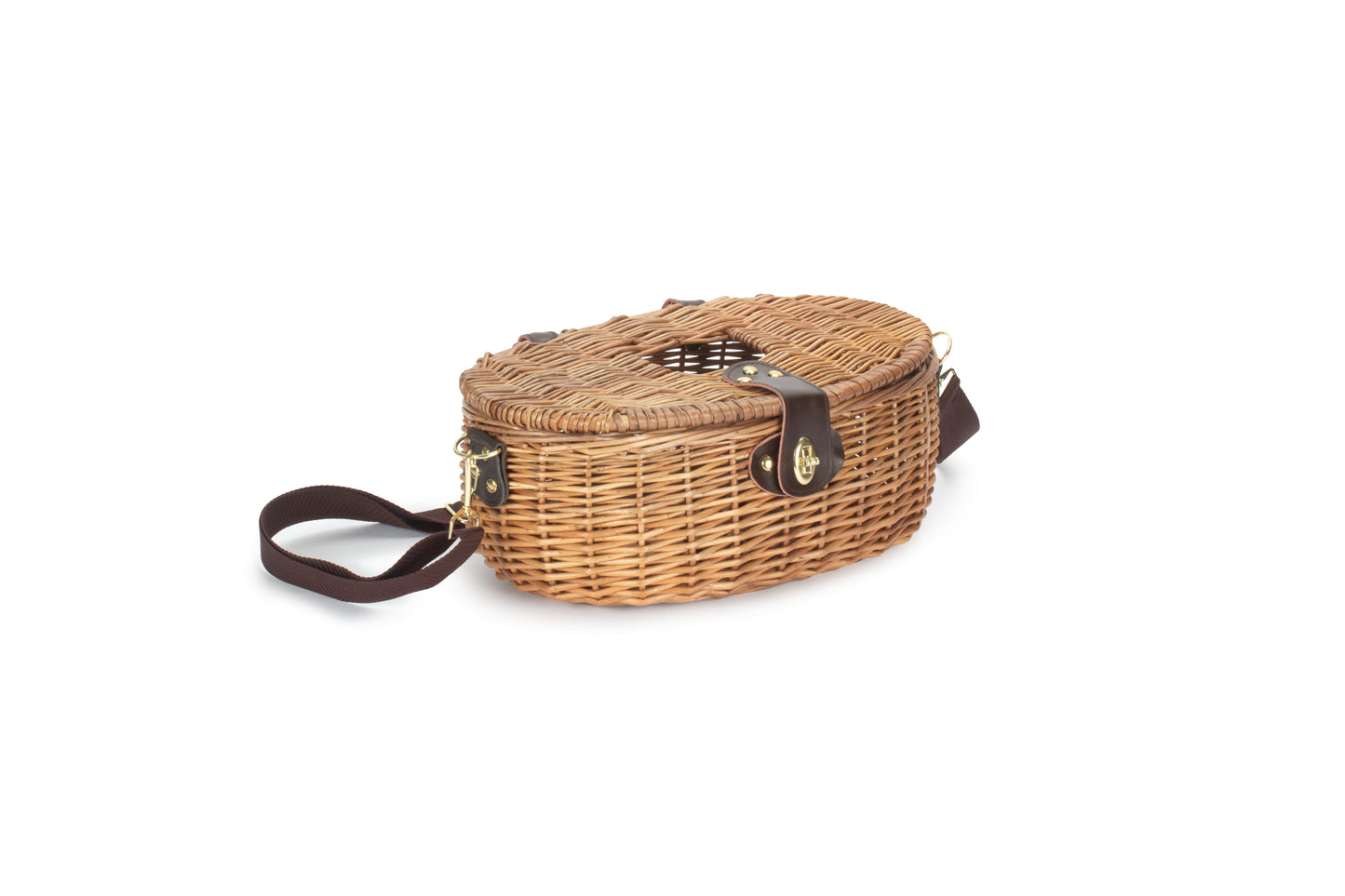 Traditional Willow Fishing Creel Basket