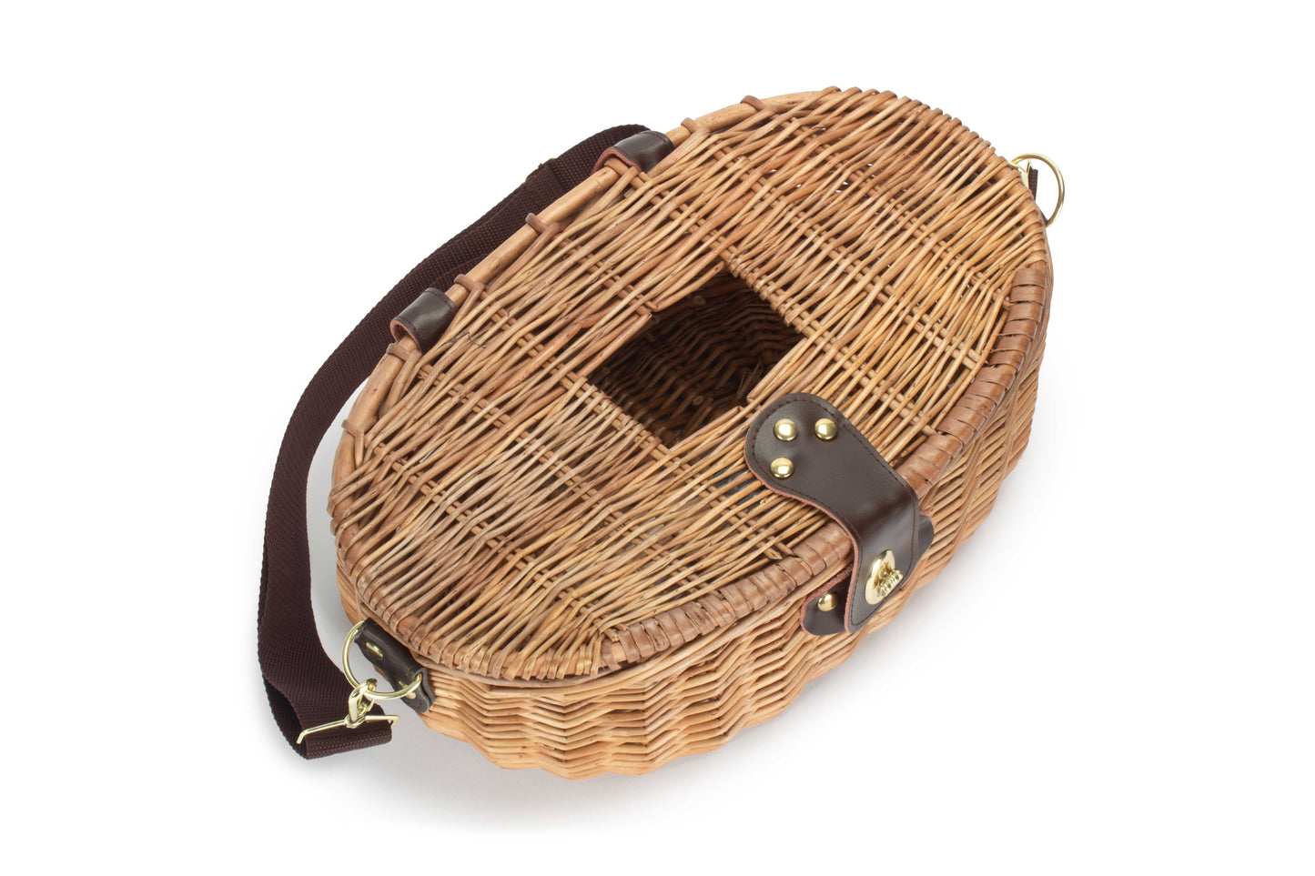 Traditional Willow Fishing Creel Basket