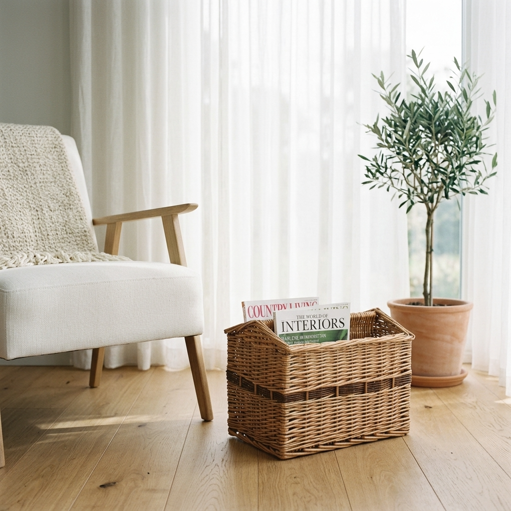 Rustic Willow Magazine Rack