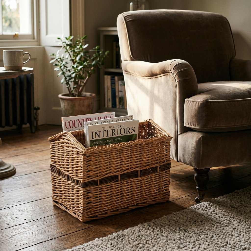 Rustic Willow Magazine Rack