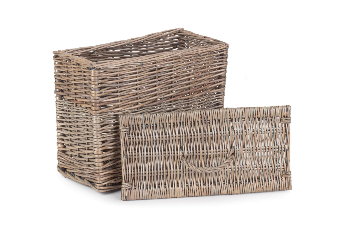 Rectangular Toilet Tidy Lidded Basket
