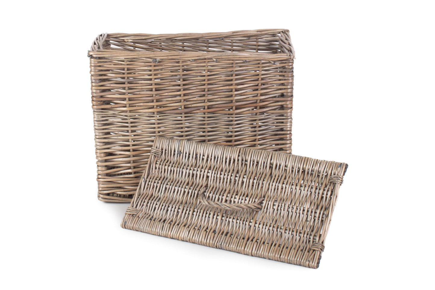 Rectangular Toilet Tidy Lidded Basket