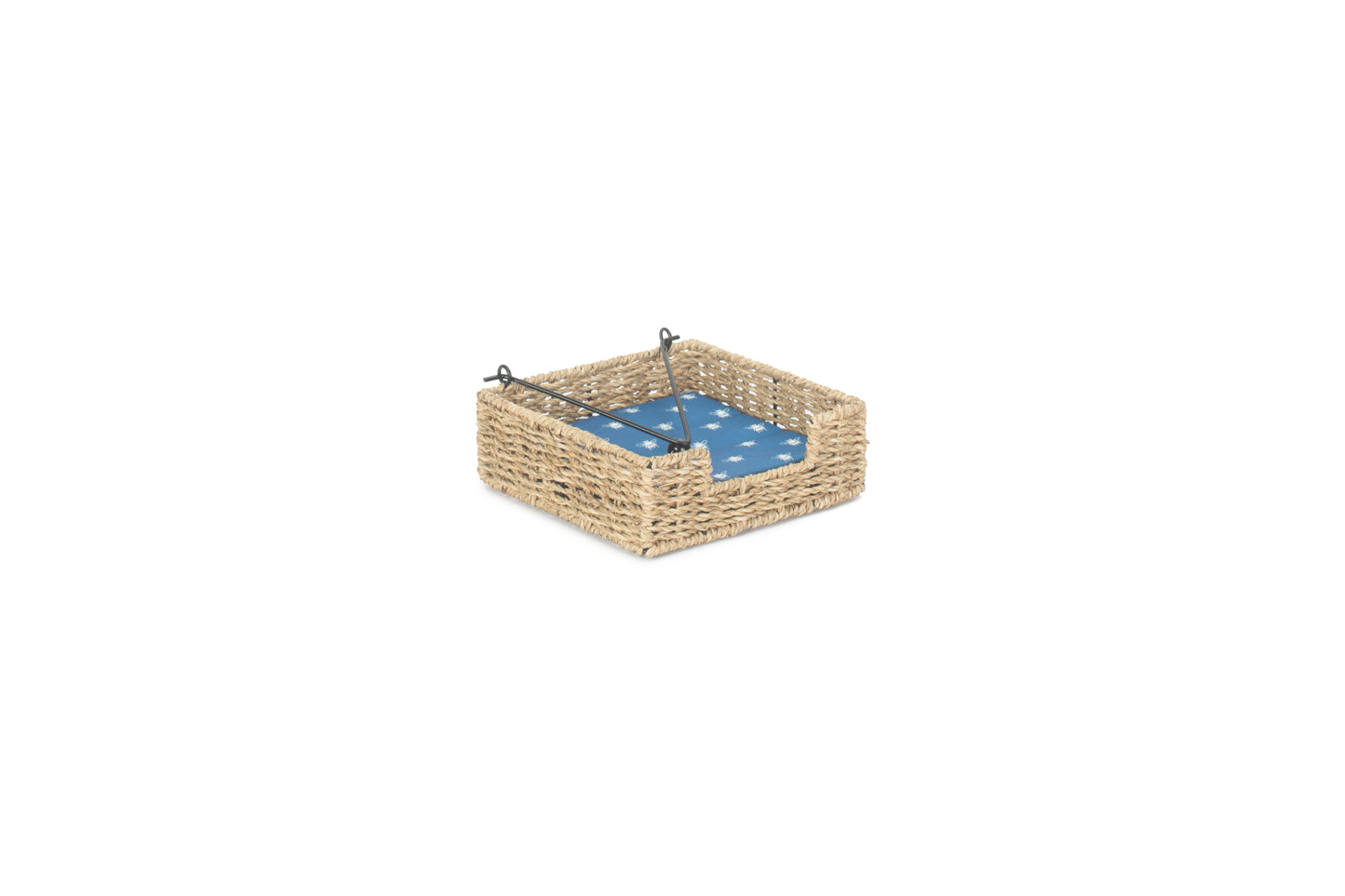 Seagrass Napkin Holder with Weighted Metal Frame for Picnics & Dining