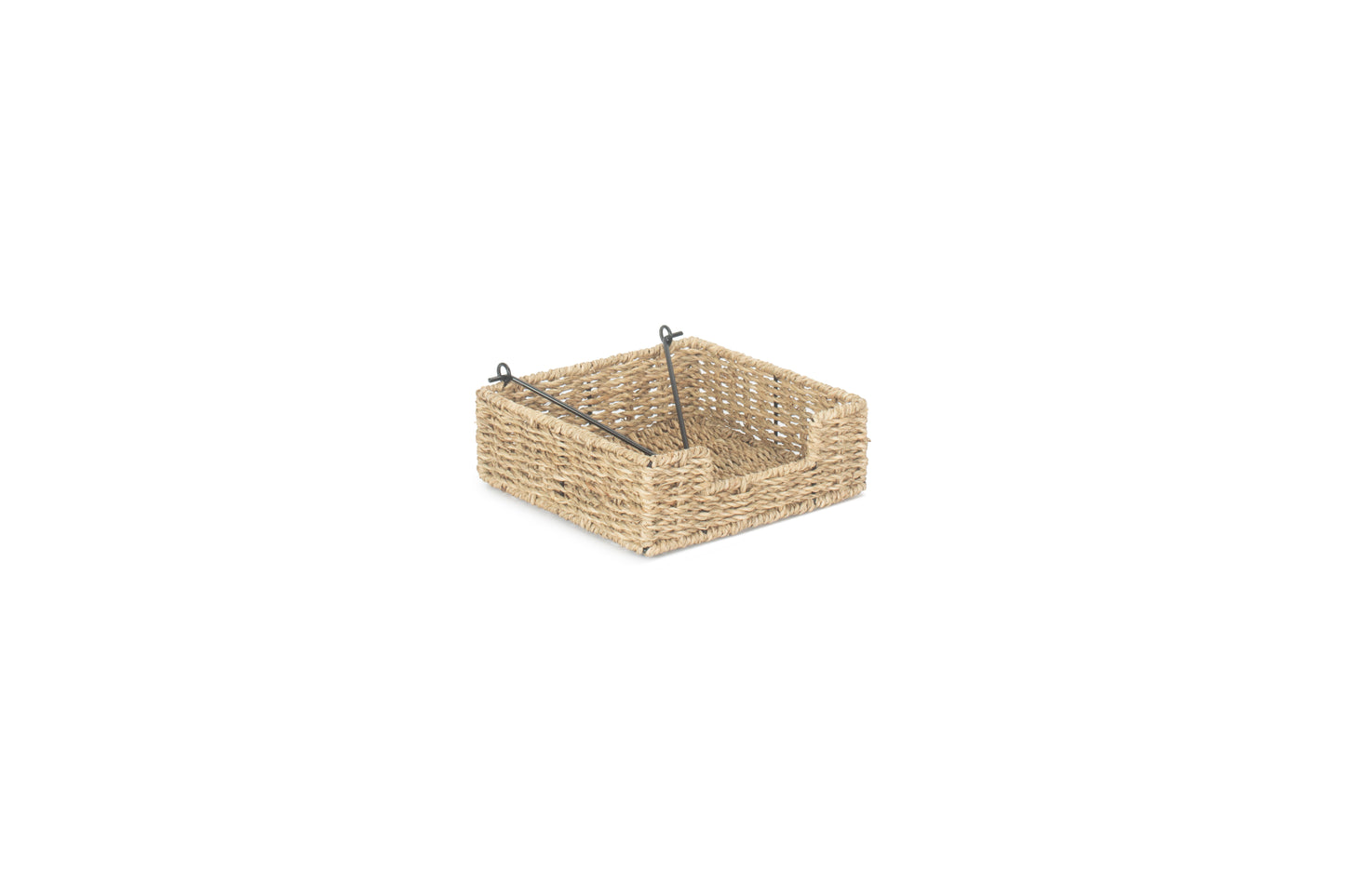 Seagrass Napkin Holder with Weighted Metal Frame for Picnics & Dining