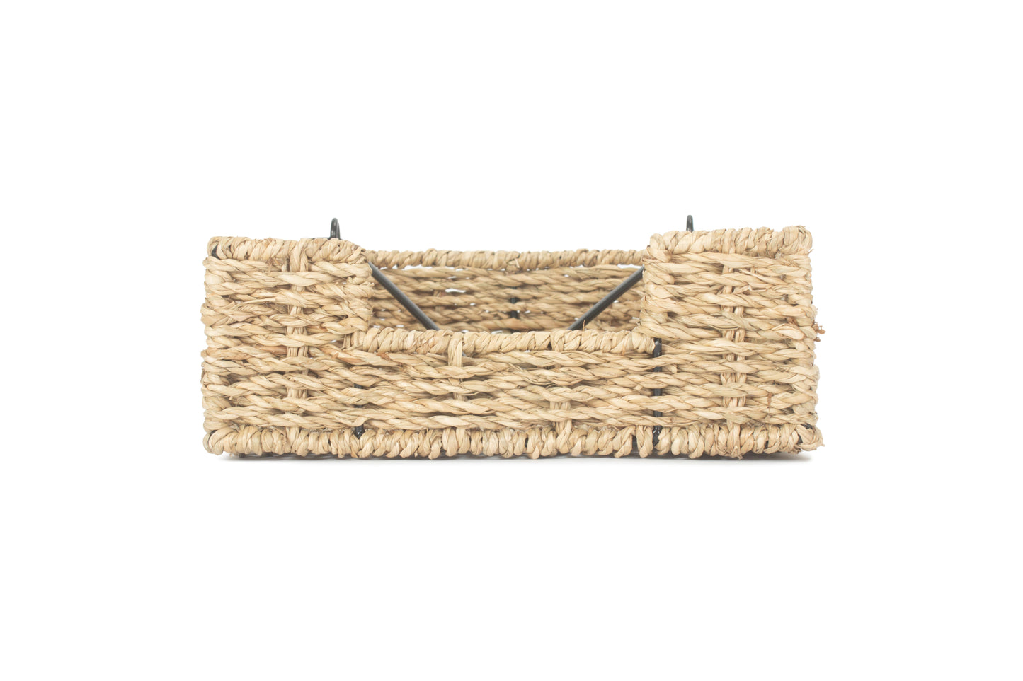 Seagrass Napkin Holder with Weighted Metal Frame for Picnics & Dining