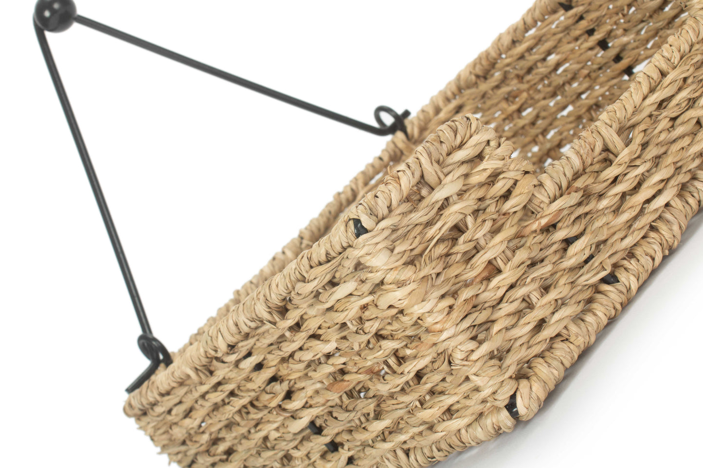 Seagrass Napkin Holder with Weighted Metal Frame for Picnics & Dining