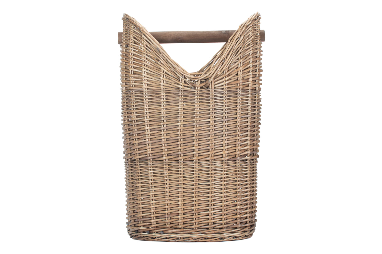 Willow Toilet Roll Holder with Wooden Handle