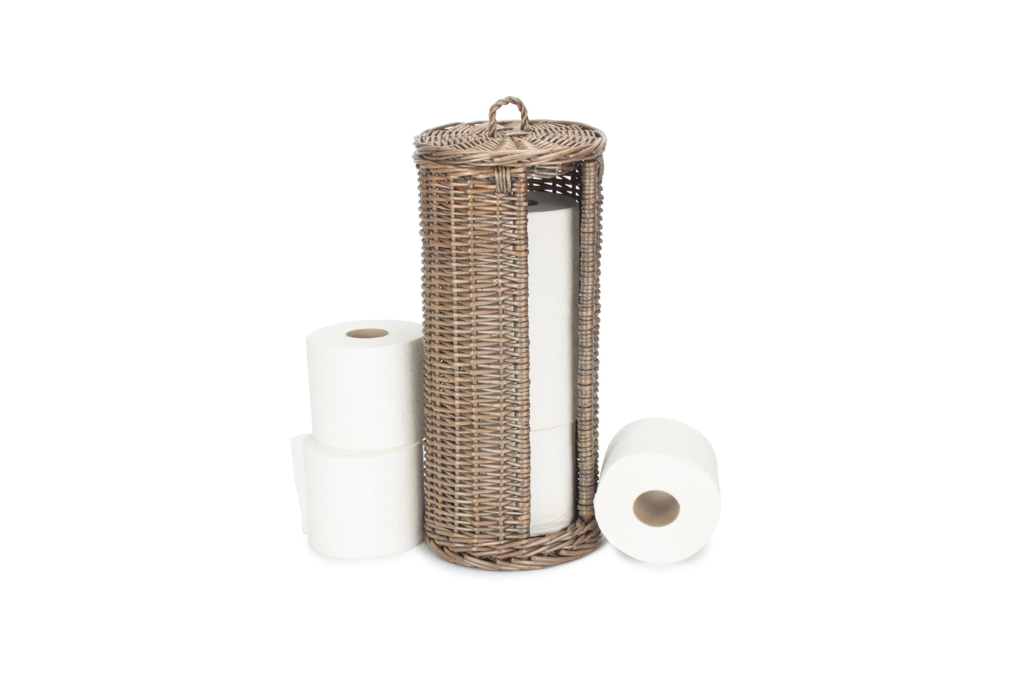 Open Round 3 Toilet Roll Holder – Antique Wash Willow