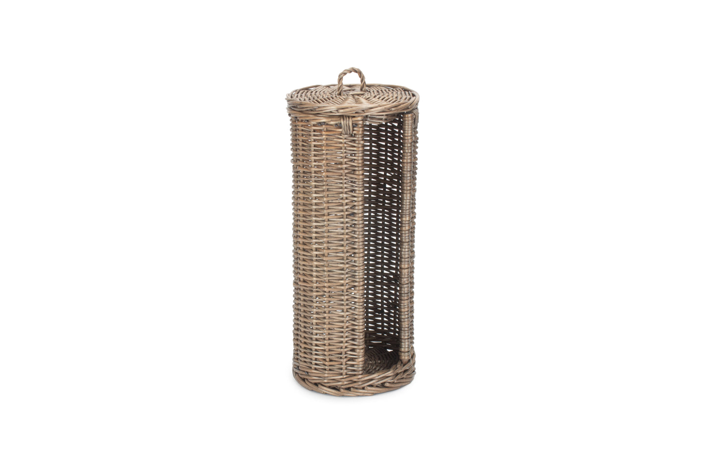 Open Round 3 Toilet Roll Holder – Antique Wash Willow