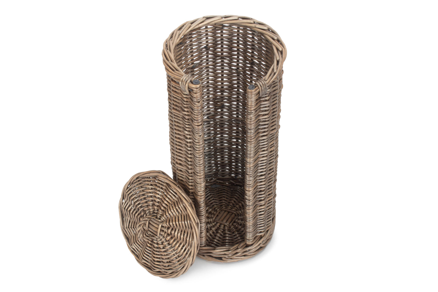 Open Round 3 Toilet Roll Holder – Antique Wash Willow