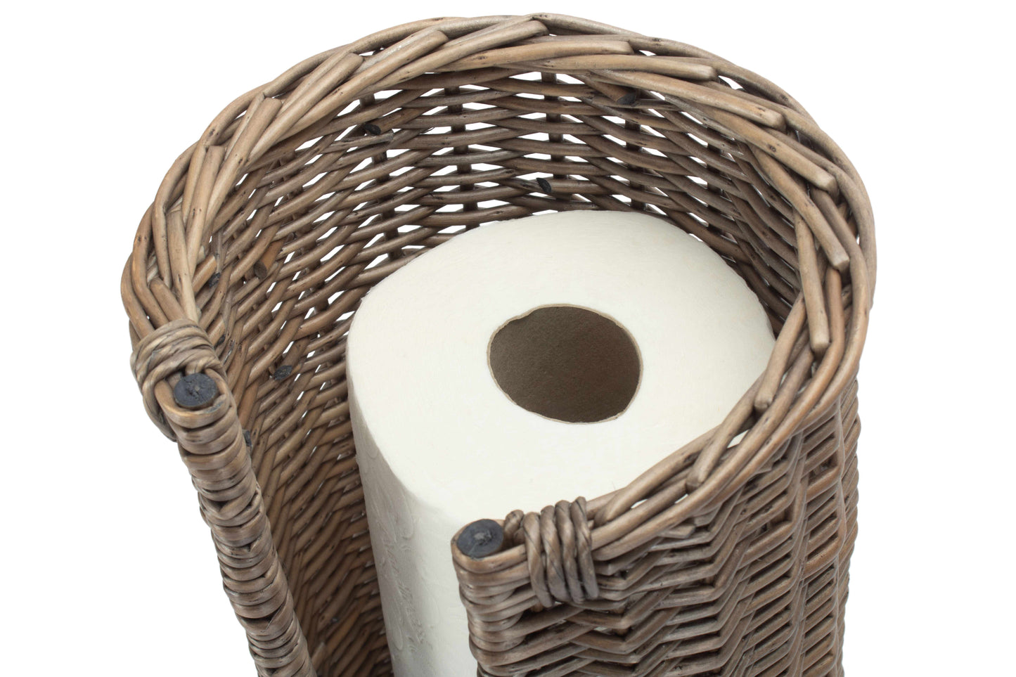 Open Round 3 Toilet Roll Holder – Antique Wash Willow