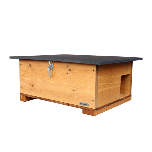 Green Feathers Handmade Wooden Hedgehog House