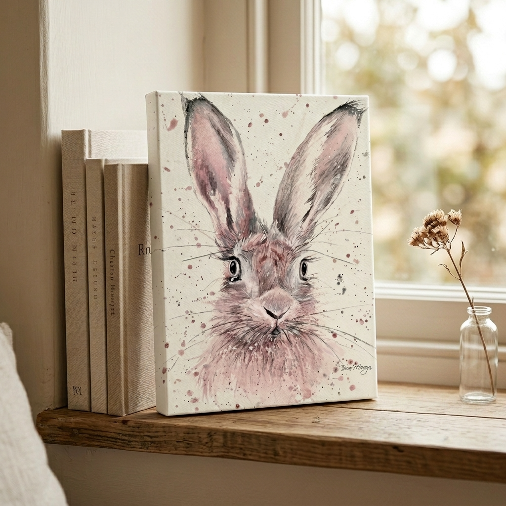 Bree Merryn Halo Canvas Cutie 6x8" Animal Canvas Art
