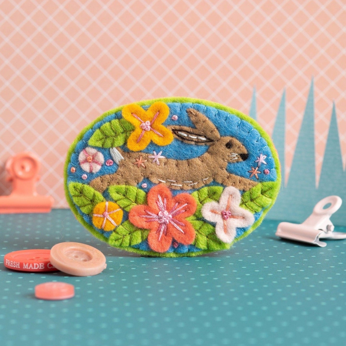 Hare Felt Craft Brooch Kit for Beginners