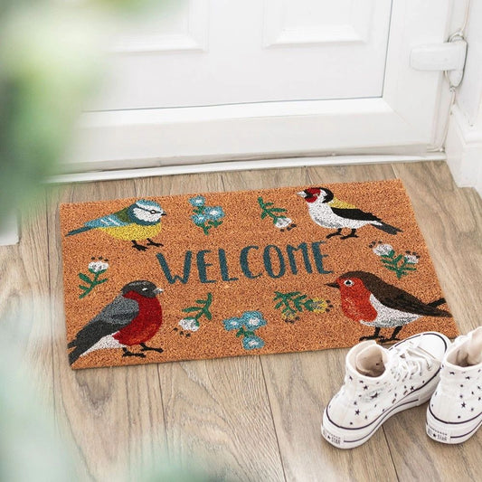 NATURAL BRITISH GARDEN BIRDS DOORMAT
