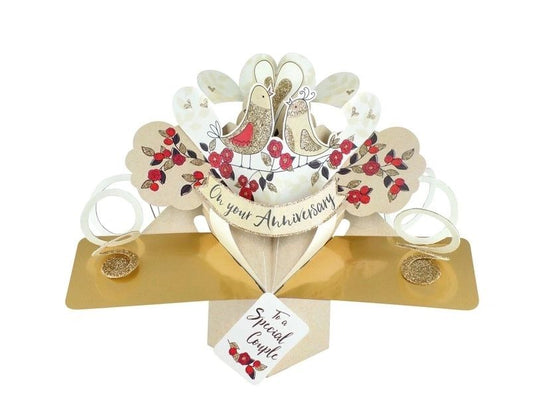 Anniversary Love Birds - Pop-Up Greeting Card Second Nature