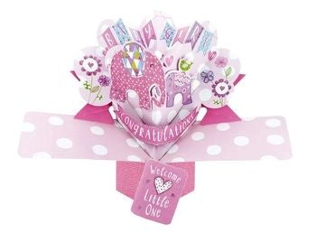 Baby Girl - Pop-Up Greeting Card - Second Nature