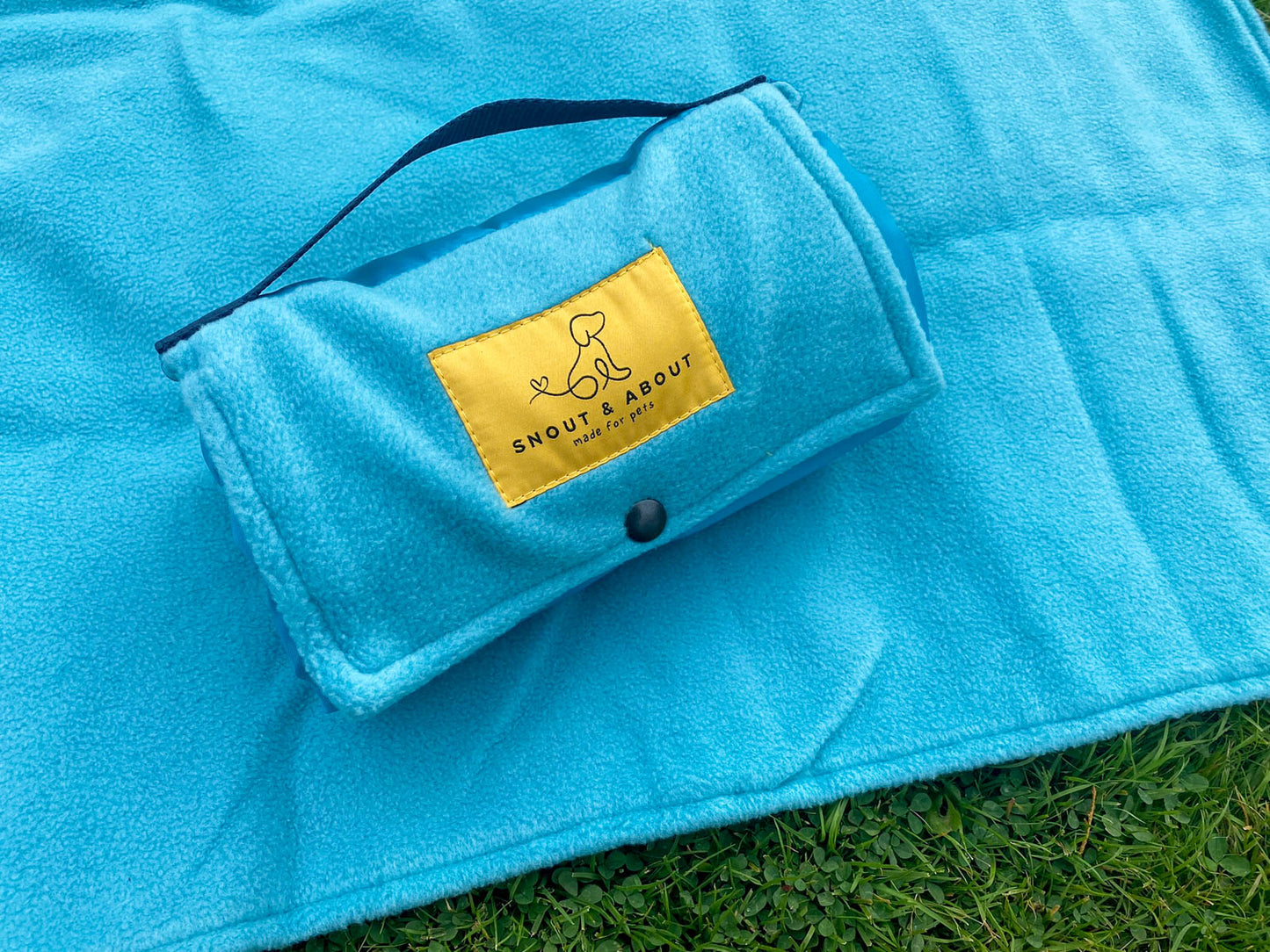 Snout & About - Turquoise Fleece Dog Mat