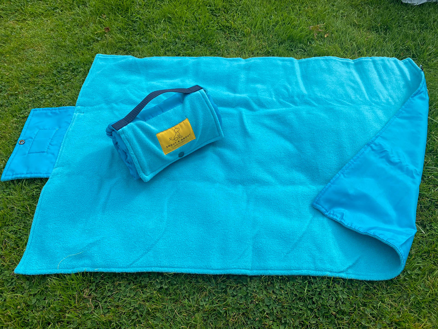 Snout & About - Turquoise Fleece Dog Mat