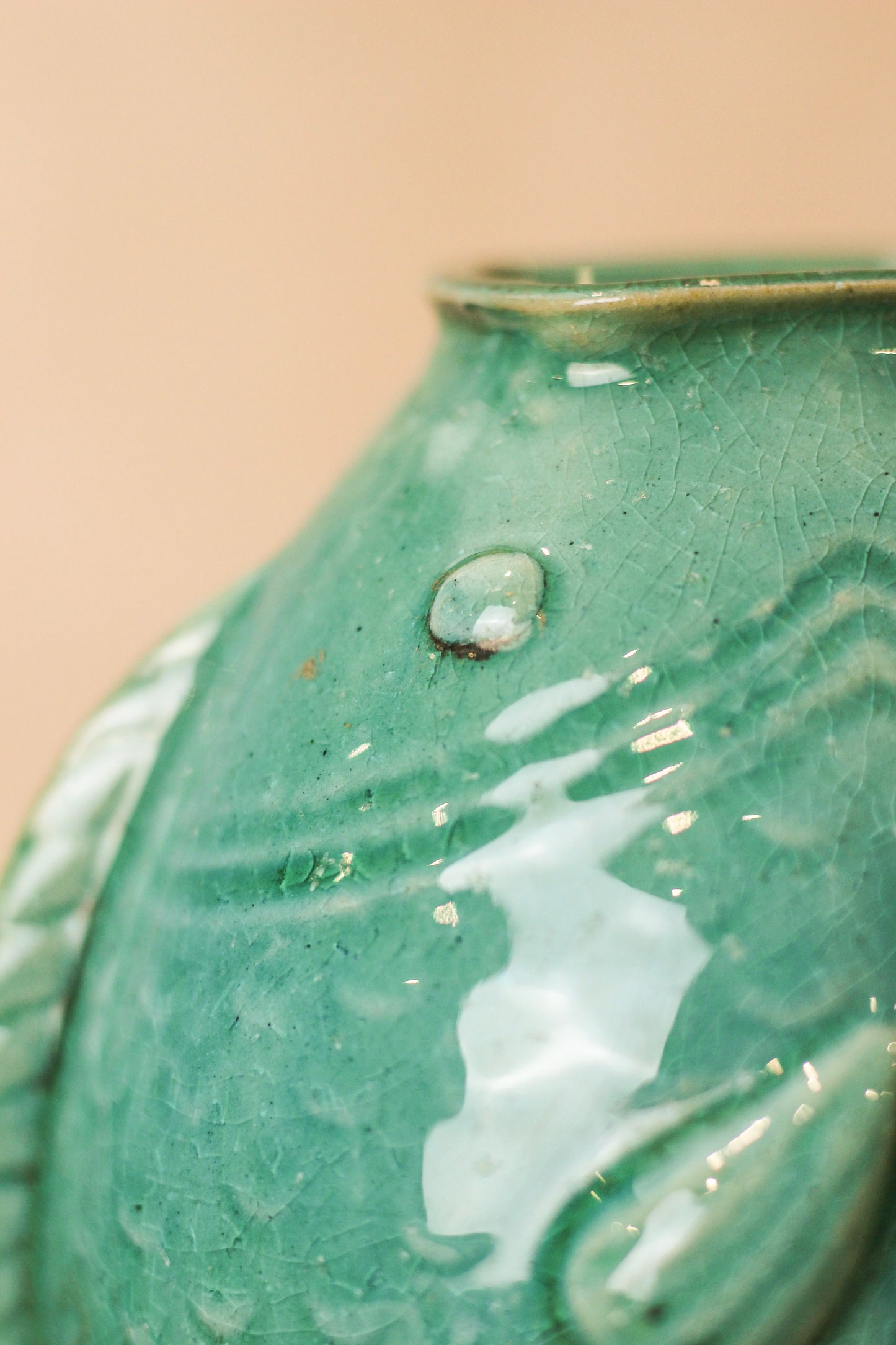 Vintage Turquoise Twin Fish Vase - No 3 by Botanical Boys