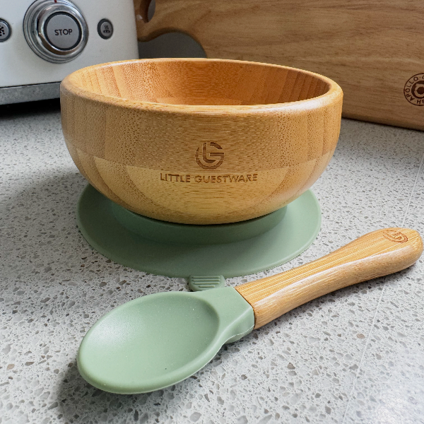 Bamboo Bowl & Spoon Feeding Set