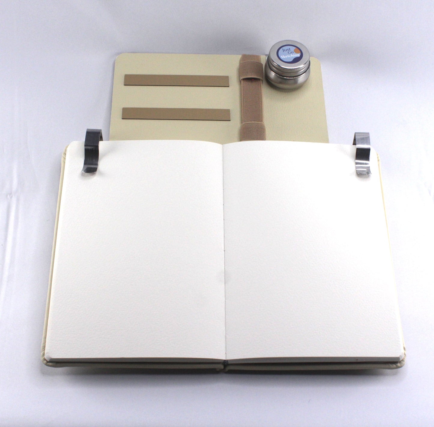 A5 JustGoSketching Kit – 40 Pages + Companion Board + 12 Handcrafted Watercolours (Half Pans)