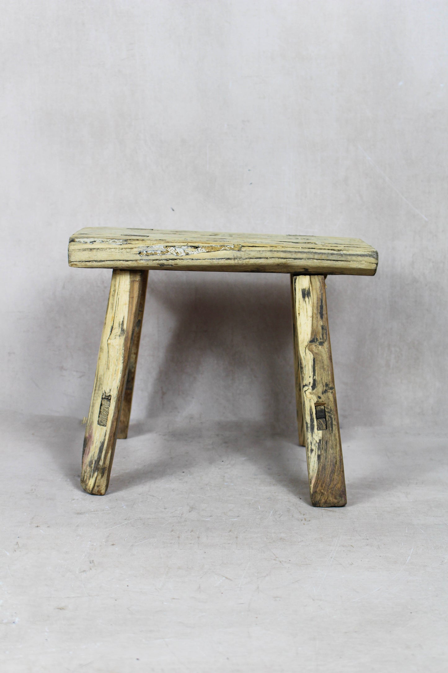 Vintage Rustic Stool Small - Elm wood - 41 by Botanical Boys