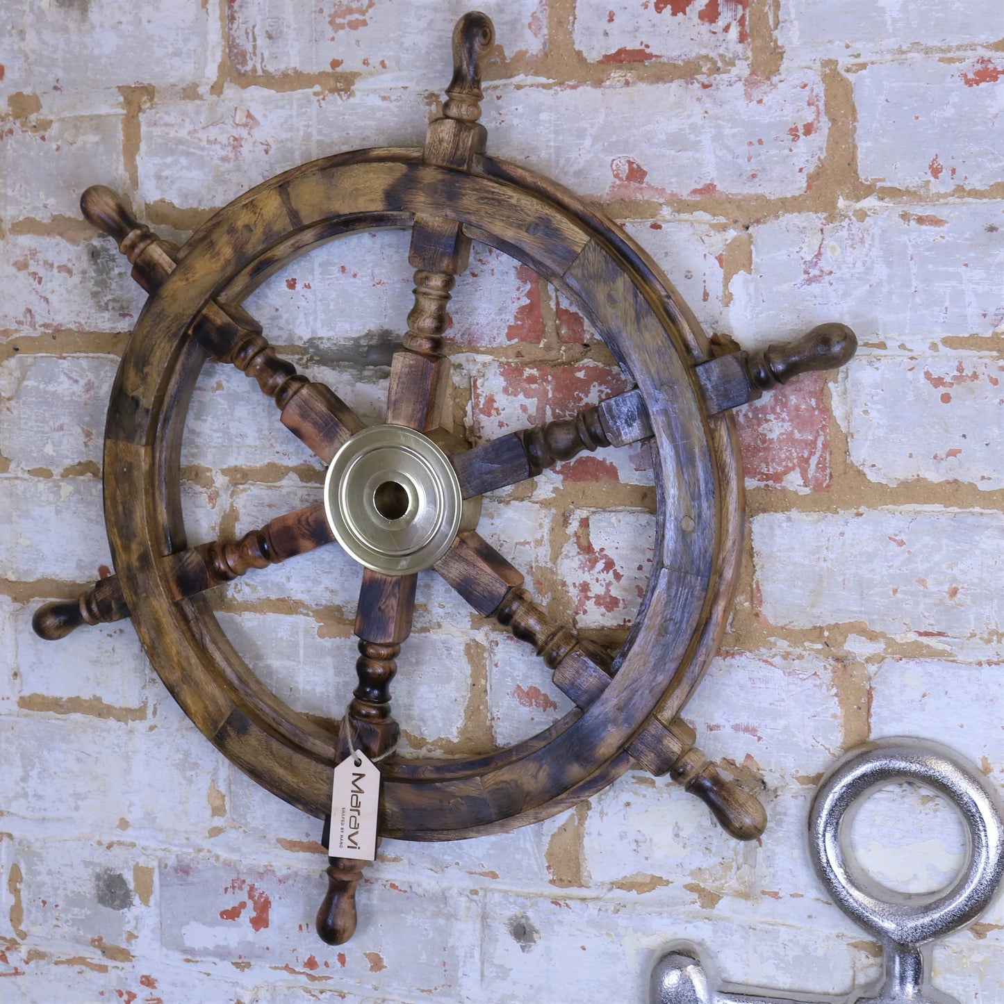 Naav Wooden Ships Wheel Natural Colour by Maravi