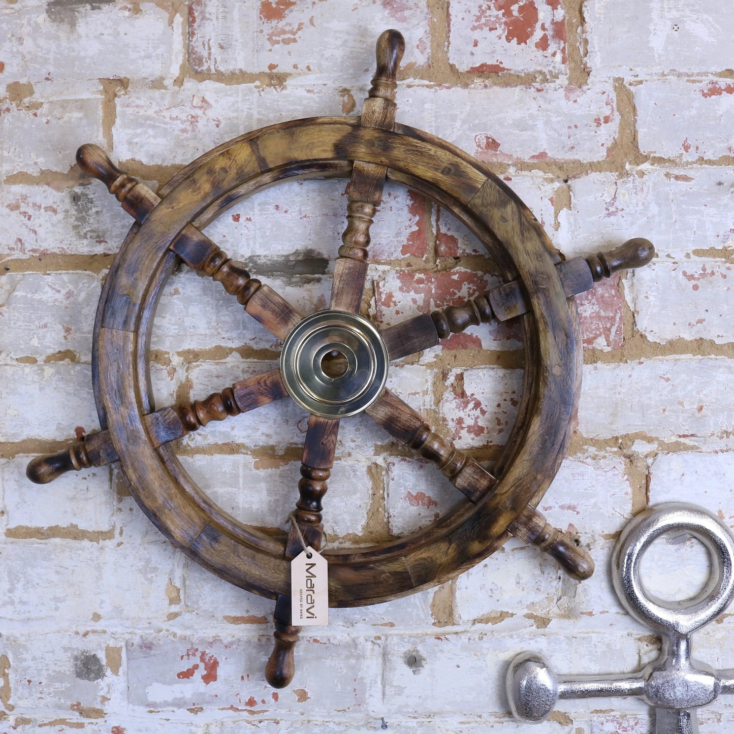 Naav Wooden Ships Wheel Natural Colour by Maravi